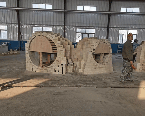 熱風爐燃燒口組合磚，紅柱石磚